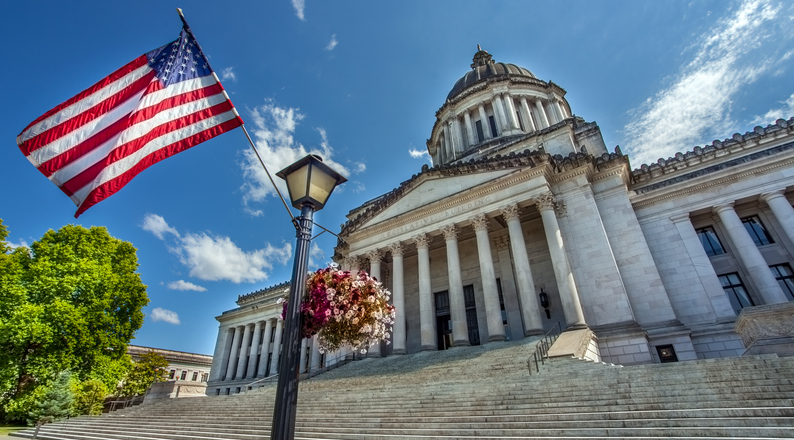 American Flag at Washington State Capitol